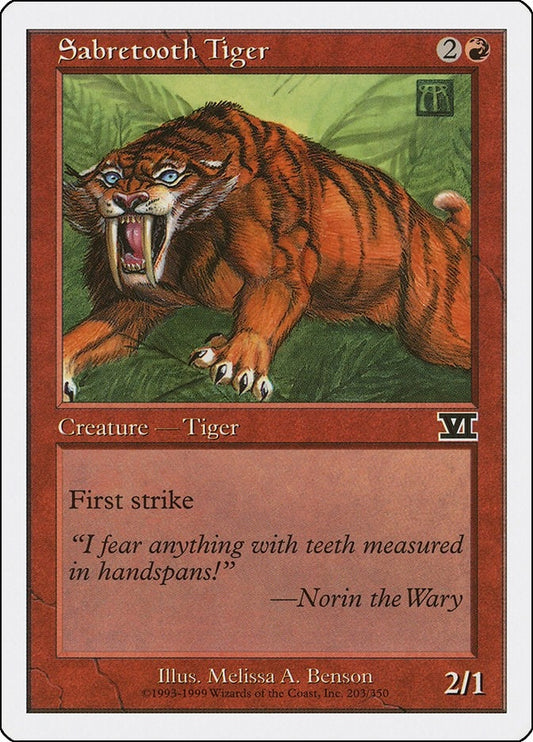 Image for Sabretooth Tiger (203) (Classic Sixth Edition) - Magic: The Gathering