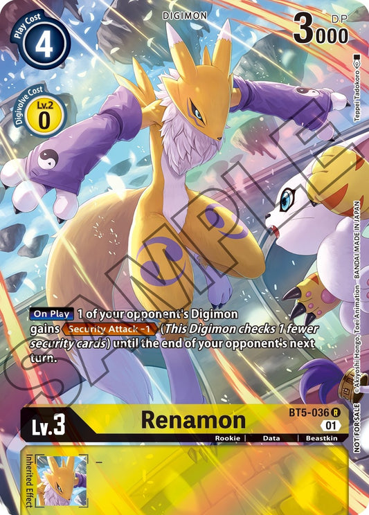 Image for Renamon (Tamer's Card Set 1) (BT5-036 R) (Battle of Omni) - Digimon Card Game