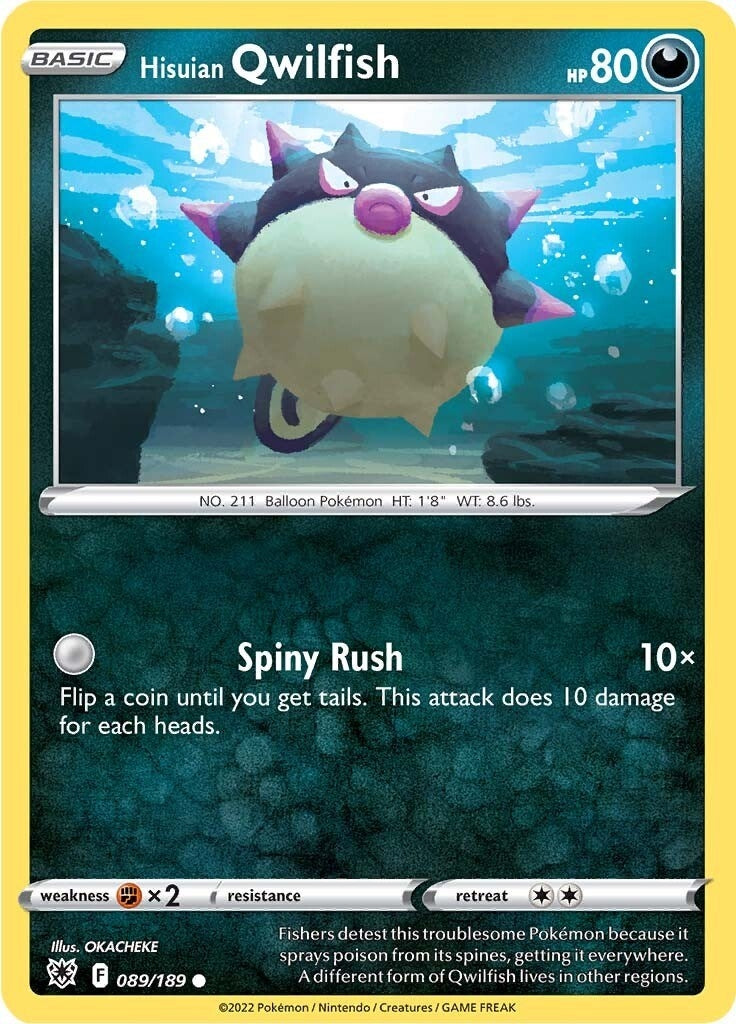 Image for Hisuian Qwilfish (89) (089/189) (SWSH10: Astral Radiance) - Pokemon