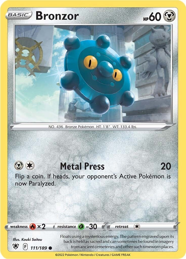 Image for Bronzor (111/189) (SWSH10: Astral Radiance) - Pokemon