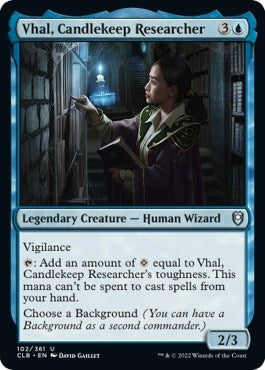Image for Vhal, Candlekeep Researcher (102) (Commander Legends: Battle for Baldur's Gate) - Magic: The Gathering