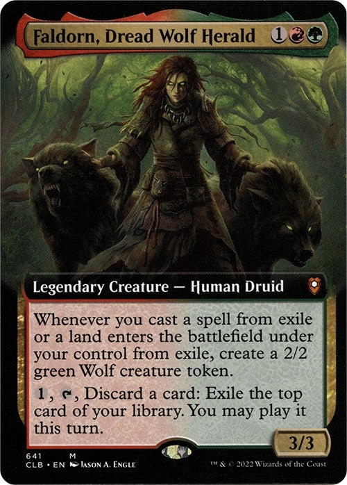 Image for Faldorn, Dread Wolf Herald (Extended Art) (641) (Commander Legends: Battle for Baldur's Gate) - Magic: The Gathering