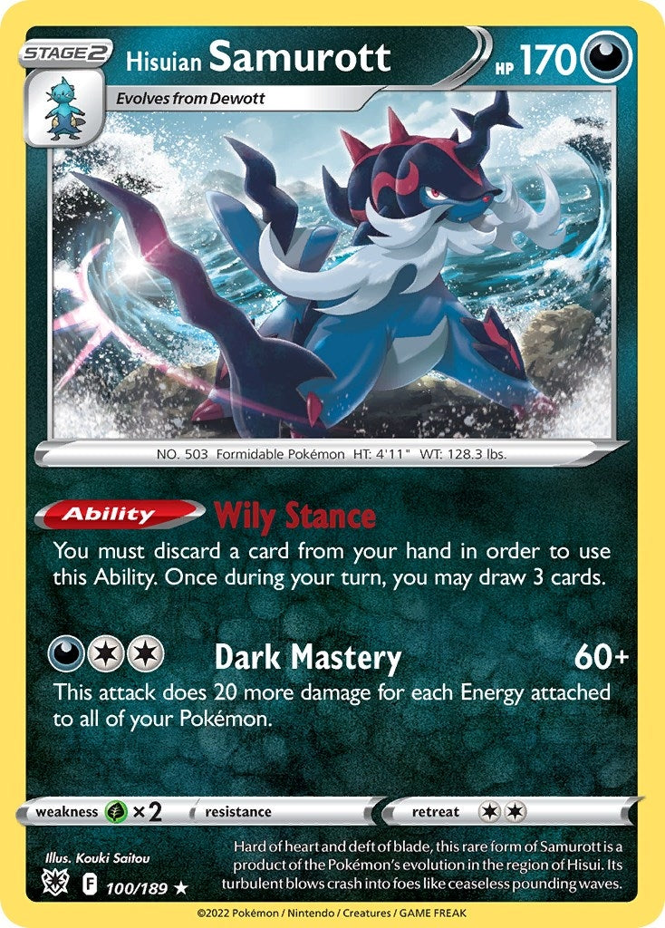 Image for Hisuian Samurott (100/189) (Deck Exclusives) - Pokemon