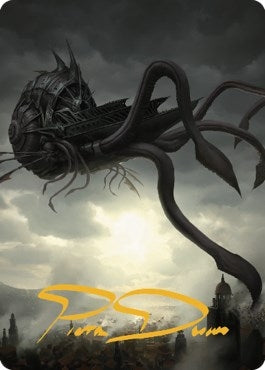 Image for Nautiloid Ship Art Card (Gold-Stamped Signature) (80) (Art Series: Commander Legends: Battle for Baldur's Gate) - Magic: The Gathering