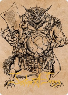 Image for Thrakkus the Butcher Art Card (Gold-Stamped Signature) (77) (Art Series: Commander Legends: Battle for Baldur's Gate) - Magic: The Gathering