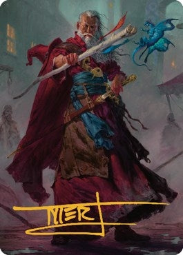 Image for Elminster Art Card (64/81) (Gold-Stamped Signature) (64) (Art Series: Commander Legends: Battle for Baldur's Gate) - Magic: The Gathering