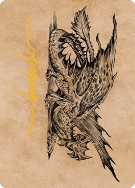 Image for Ancient Brass Dragon Art Card (49/81) (Gold-Stamped Signature) (49) (Art Series: Commander Legends: Battle for Baldur's Gate) - Magic: The Gathering