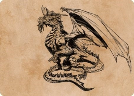 Image for Ancient Silver Dragon Art Card (47/81) (47) (Art Series: Commander Legends: Battle for Baldur's Gate) - Magic: The Gathering