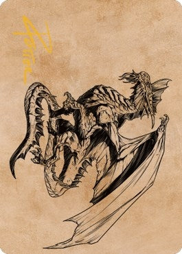Image for Ancient Silver Dragon Art Card (47/81) (Gold-Stamped Signature) (47) (Art Series: Commander Legends: Battle for Baldur's Gate) - Magic: The Gathering