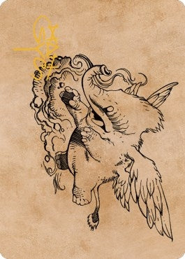 Image for Lulu, Loyal Hollyphant Art Card (Gold-Stamped Signature) (46) (Art Series: Commander Legends: Battle for Baldur's Gate) - Magic: The Gathering