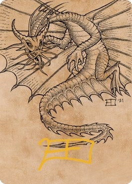 Image for Ancient Gold Dragon Art Card (44/81) (Gold-Stamped Signature) (44) (Art Series: Commander Legends: Battle for Baldur's Gate) - Magic: The Gathering