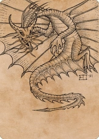 Image for Ancient Gold Dragon Art Card (44/81) (44) (Art Series: Commander Legends: Battle for Baldur's Gate) - Magic: The Gathering
