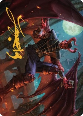 Image for Raphael, Fiendish Savior Art Card (40/81) (Gold-Stamped Signature) (40) (Art Series: Commander Legends: Battle for Baldur's Gate) - Magic: The Gathering