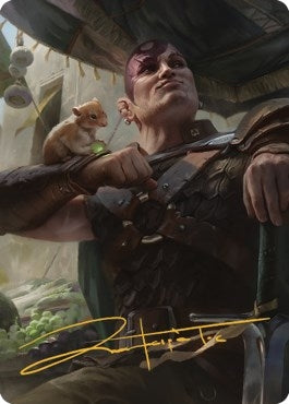 Image for Minsc & Boo, Timeless Heroes Art Card (38/81) (Gold-Stamped Signature) (38) (Art Series: Commander Legends: Battle for Baldur's Gate) - Magic: The Gathering