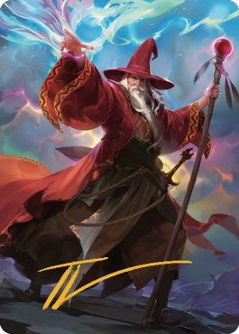 Image for Elminster Art Card (36/81) (Gold-Stamped Signature) (36) (Art Series: Commander Legends: Battle for Baldur's Gate) - Magic: The Gathering