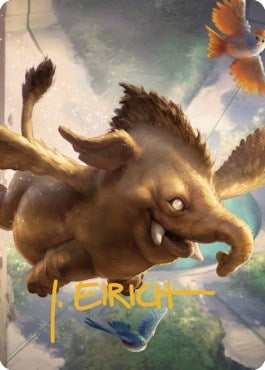Image for Hollyphant Art Card (Gold-Stamped Signature) (18) (Art Series: Commander Legends: Battle for Baldur's Gate) - Magic: The Gathering