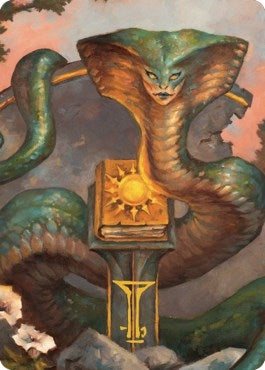 Image for Guardian Naga Art Card (Gold-Stamped Signature) (16) (Art Series: Commander Legends: Battle for Baldur's Gate) - Magic: The Gathering