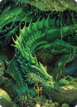 Image for Adult Green Dragon Art Card (Gold-Stamped Signature) (1) (Art Series: Commander Legends: Battle for Baldur's Gate) - Magic: The Gathering