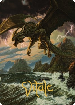 Image for Ancient Bronze Dragon Art Card (3/81) (Gold-Stamped Signature) (3) (Art Series: Commander Legends: Battle for Baldur's Gate) - Magic: The Gathering
