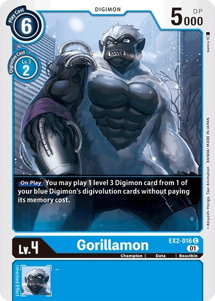Image for Gorillamon (EX2-016 C) (Digital Hazard) - Digimon Card Game
