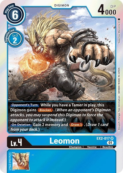 Image for Leomon (EX2-017 SR) (Digital Hazard) - Digimon Card Game