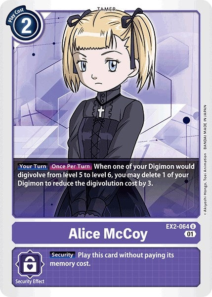 Image for Alice McCoy (EX2-064 U) (Digital Hazard) - Digimon Card Game