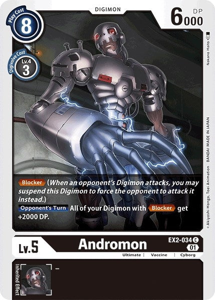 Image for Andromon (EX2-034 C) (Digital Hazard) - Digimon Card Game