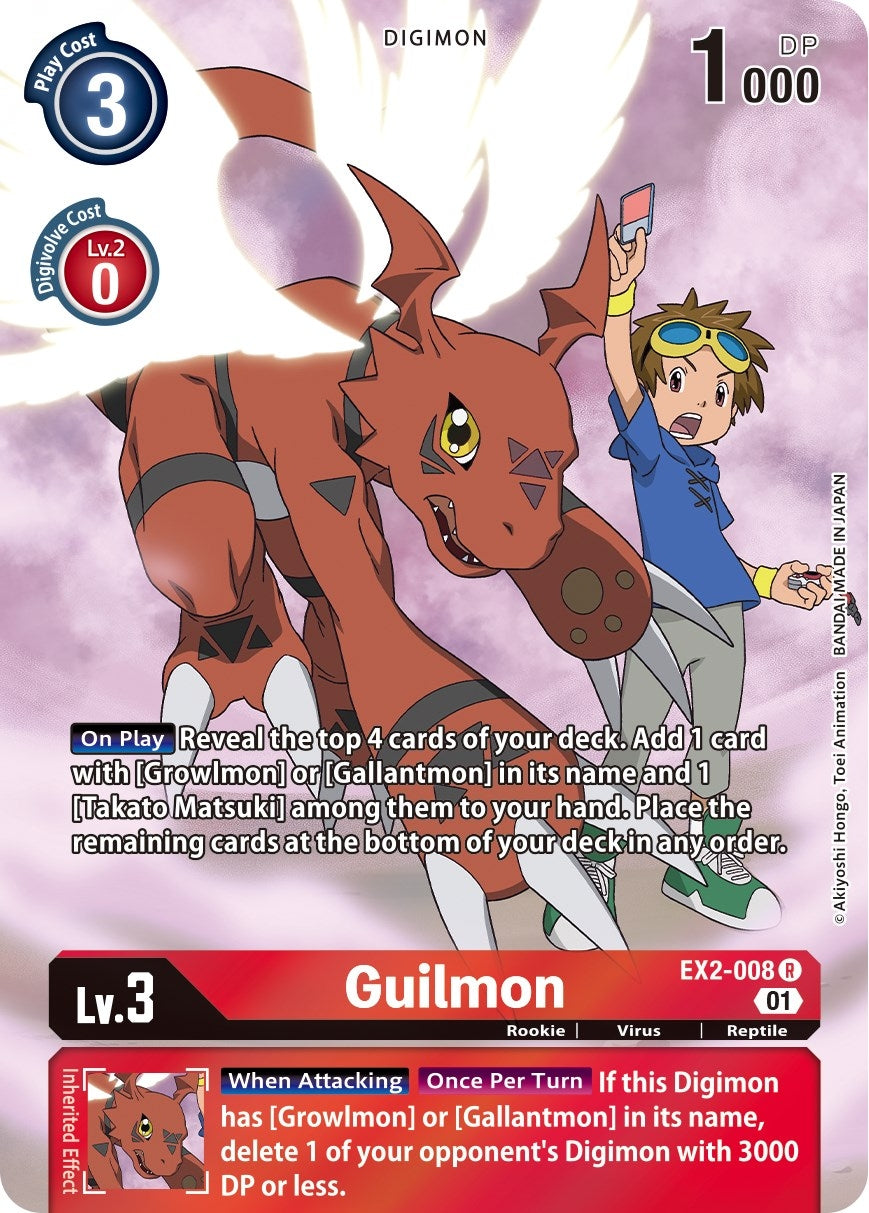 Image for Guilmon (Alternate Art) (EX2-008 R) (Digital Hazard) - Digimon Card Game