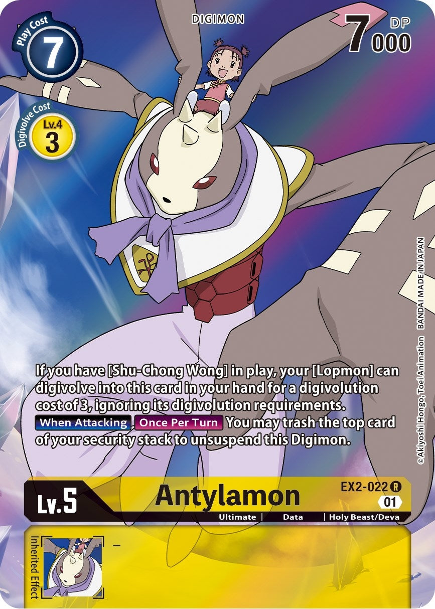 Image for Antylamon (Alternate Art) (EX2-022 R) (Digital Hazard) - Digimon Card Game