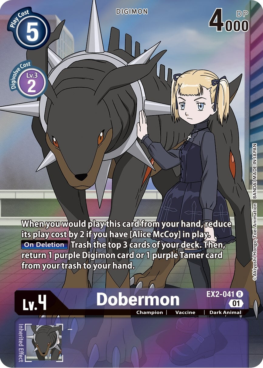 Image for Dobermon (Alternate Art) (EX2-041 R) (Digital Hazard) - Digimon Card Game