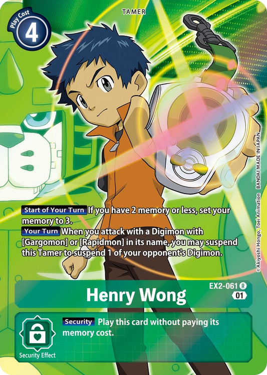 Image for Henry Wong (Alternate Art) (EX2-061 R) (Digital Hazard) - Digimon Card Game
