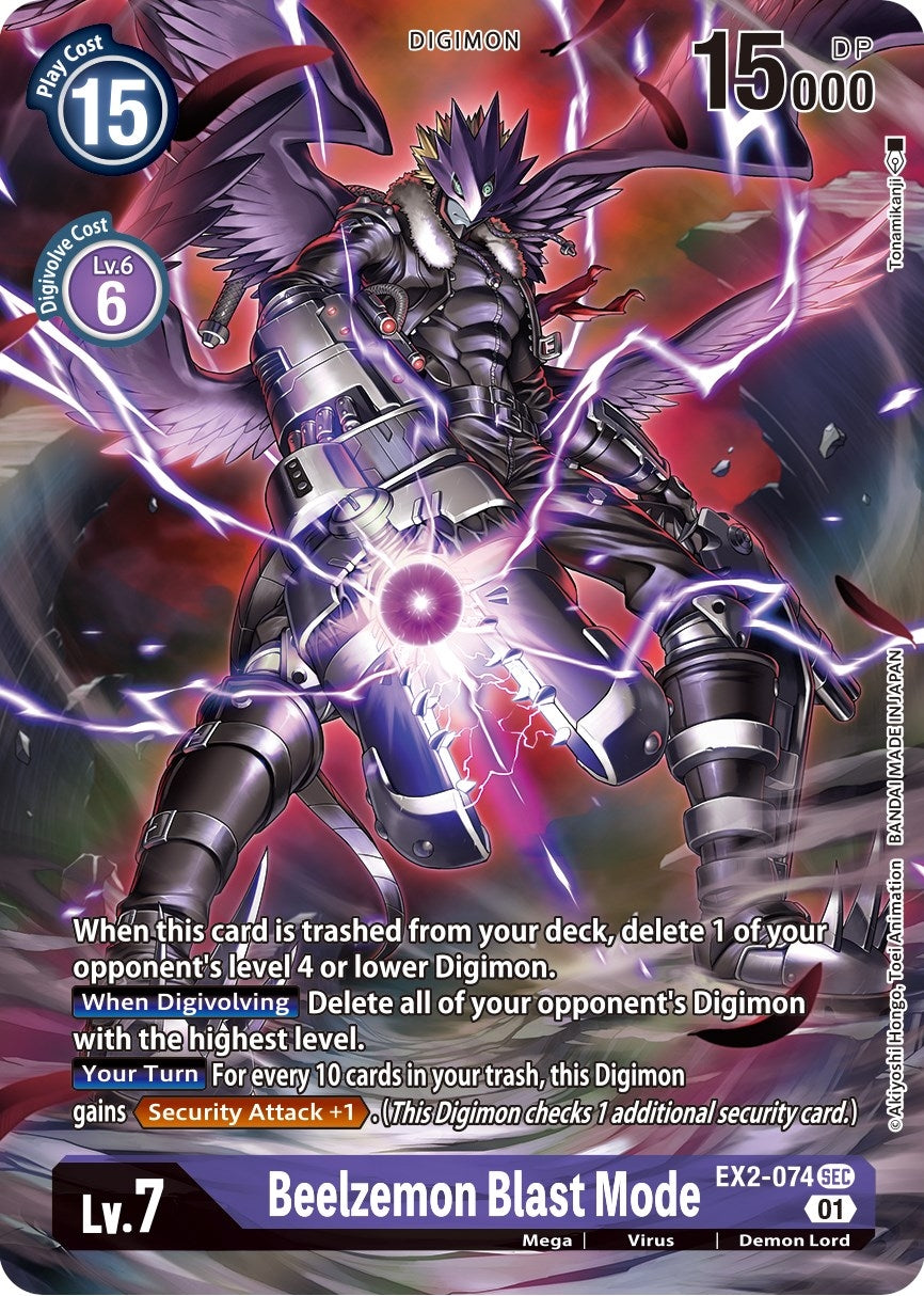 Image for Beelzemon Blast Mode (Alternate Art) (EX2-074 SEC) (Digital Hazard) - Digimon Card Game