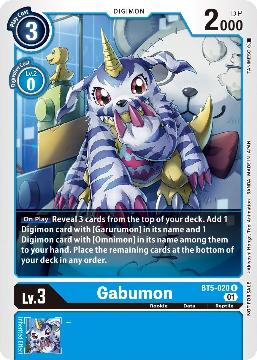 Image for Gabumon - BT5-020 (Winner Pack New Awakening) (BT5-020 U) (Battle of Omni) - Digimon Card Game