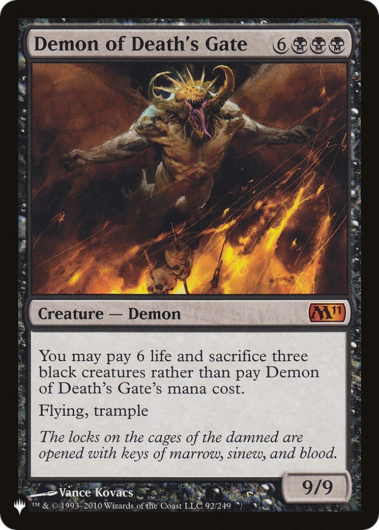 Image for Demon of Death's Gate (92/249) (The List Reprints) - Magic: The Gathering