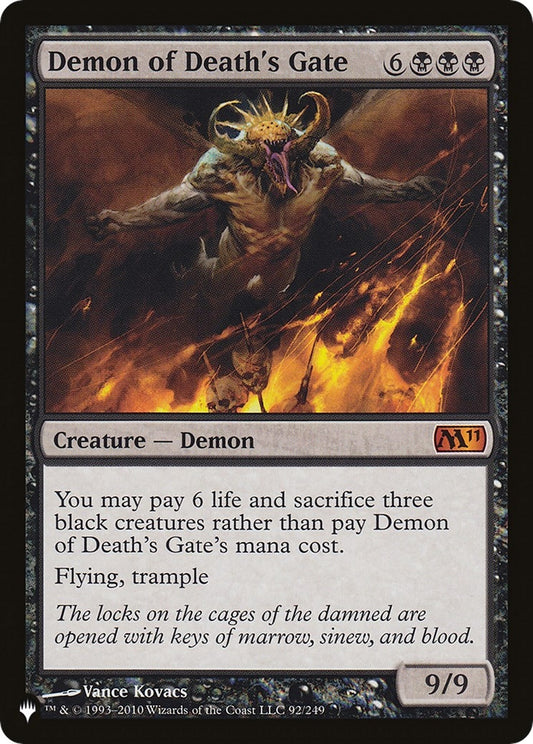 Image for Demon of Death's Gate (92/249) (The List Reprints) - Magic: The Gathering