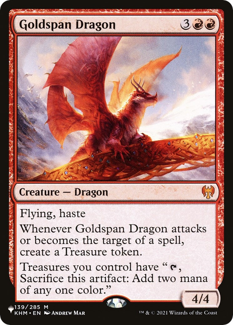 Image for Goldspan Dragon (139/285) (The List Reprints) - Magic: The Gathering