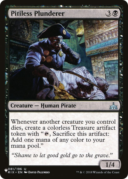 Image for Pitiless Plunderer (081/196) (The List Reprints) - Magic: The Gathering