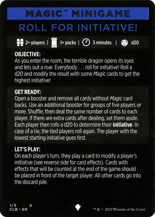 Image for Magic Minigame: Roll for Initiative! (1) (Commander Legends: Battle for Baldur's Gate) - Magic: The Gathering