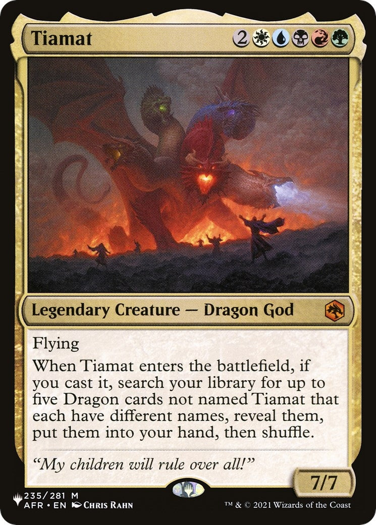 Image for Tiamat (235/281) (The List Reprints) - Magic: The Gathering