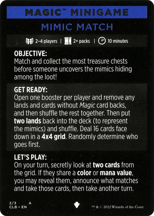 Image for Magic Minigame: Mimic Match (2) (Commander Legends: Battle for Baldur's Gate) - Magic: The Gathering