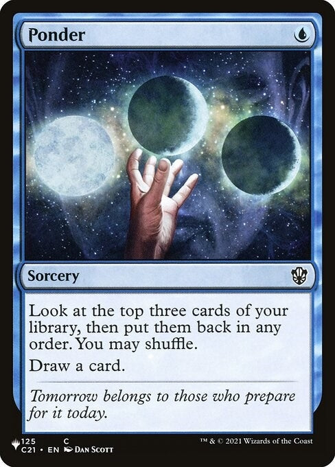 Image for Ponder (125) (The List Reprints) - Magic: The Gathering