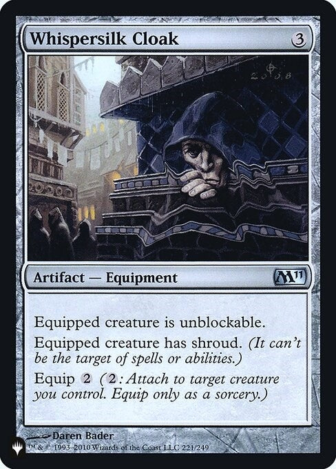 Image for Whispersilk Cloak (M11) (221) (The List Reprints) - Magic: The Gathering