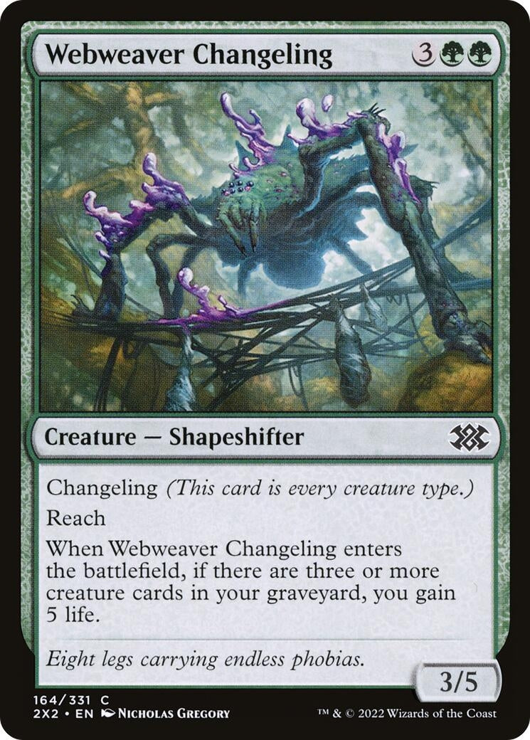 Image for Webweaver Changeling (164) (Double Masters 2022) - Magic: The Gathering