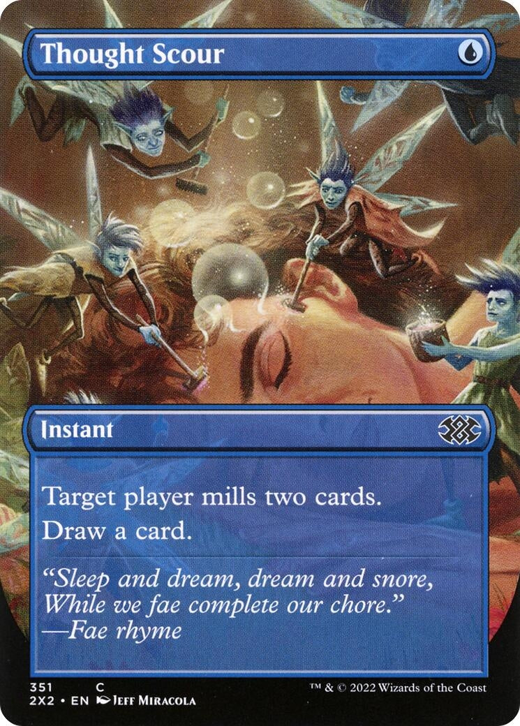 Image for Thought Scour (Borderless) (351) (Double Masters 2022) - Magic: The Gathering