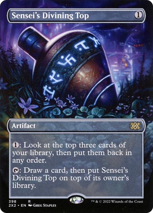 Image for Sensei's Divining Top (Borderless) (398) (Double Masters 2022) - Magic: The Gathering