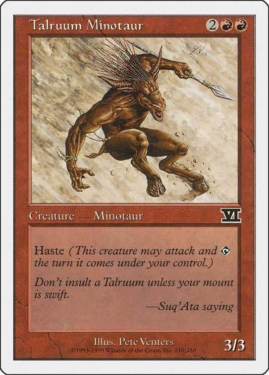 Image for Talruum Minotaur (210) (Classic Sixth Edition) - Magic: The Gathering