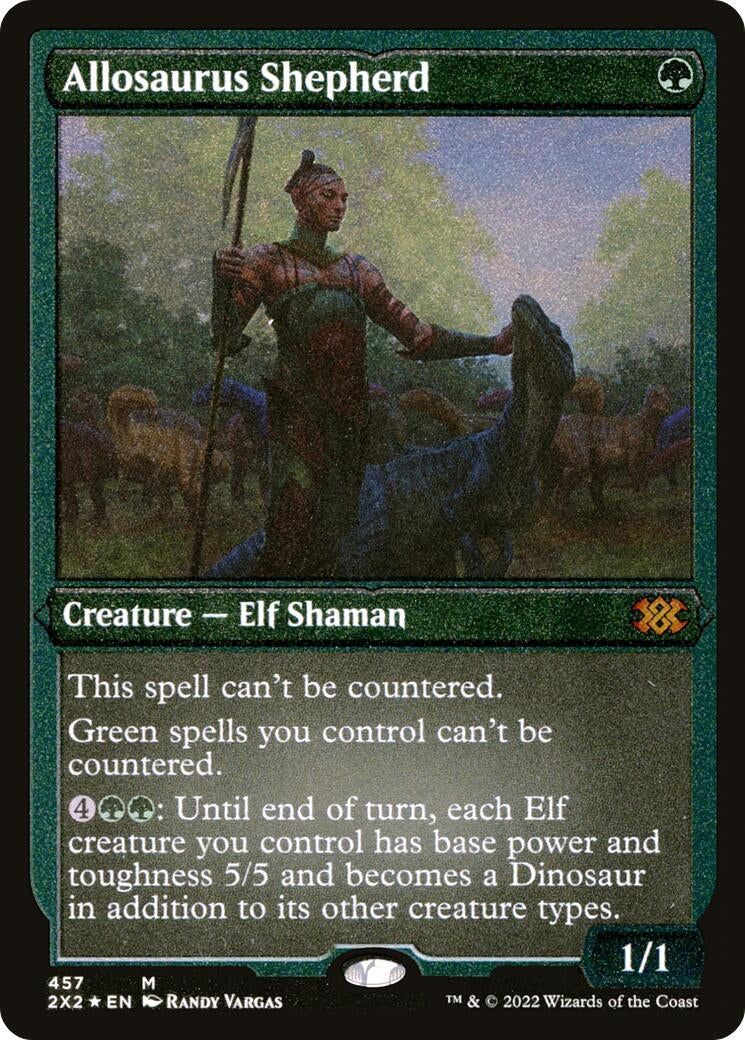 Image for Allosaurus Shepherd (Foil Etched) (457) (Double Masters 2022) - Magic: The Gathering