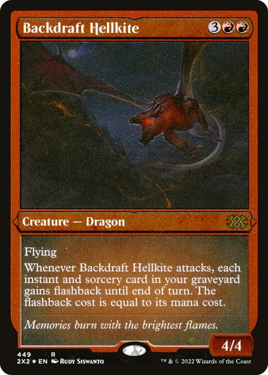 Image for Backdraft Hellkite (Foil Etched) (449) (Double Masters 2022) - Magic: The Gathering