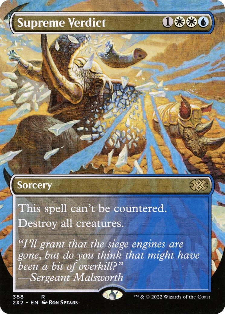 Image for Supreme Verdict (Borderless) (388) (Double Masters 2022) - Magic: The Gathering