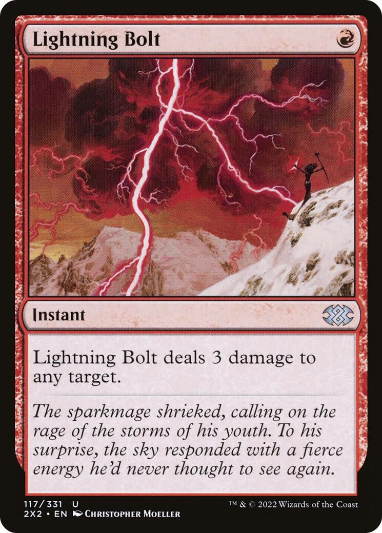 Image for Lightning Bolt (117) (Double Masters 2022) - Magic: The Gathering
